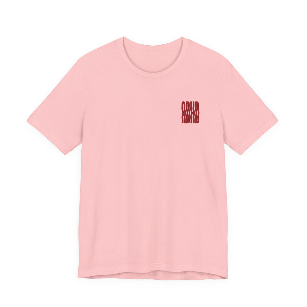 Adult Unisex abstract "ADHD' Wavy Letter Graphic T-Shirt