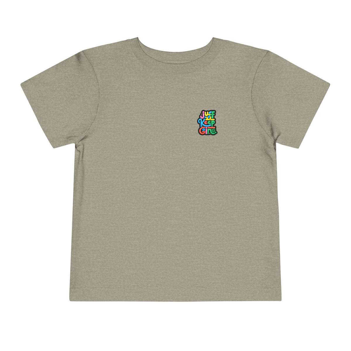 Toddler "Just Keep Going" Colorful Typography T-Shirt