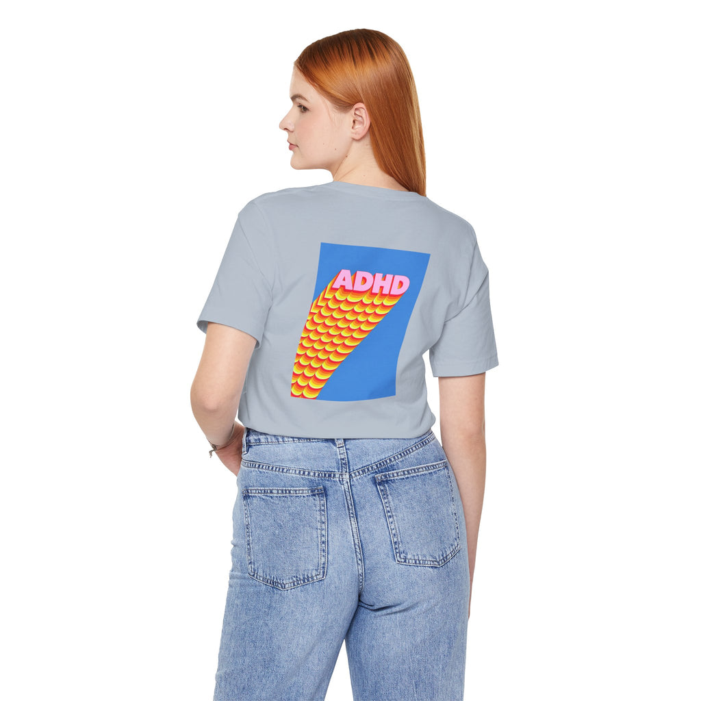 Adult Unisex ADHD Graphic T-Shirt, Colorful Neurodiversity Design