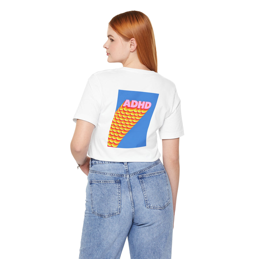 Adult Unisex ADHD Graphic T-Shirt, Colorful Neurodiversity Design