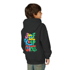 Youth "Just Keep Going" Motivational Text Hoodie