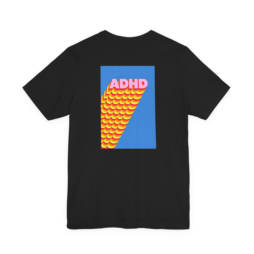 Adult Unisex ADHD Graphic T-Shirt, Colorful Neurodiversity Design