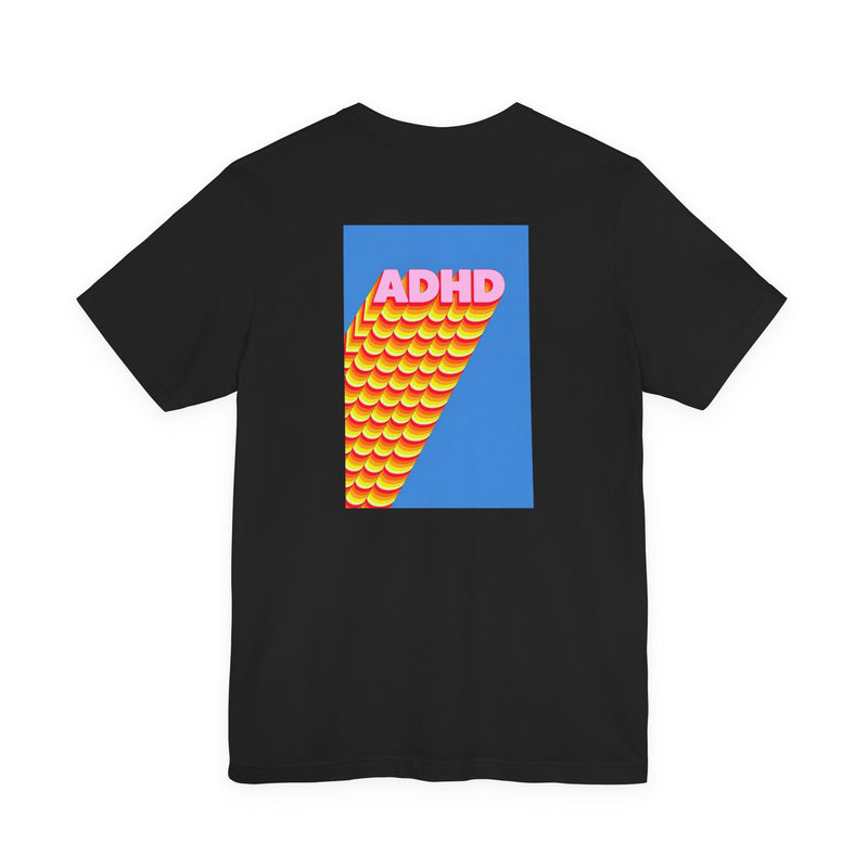 Adult Unisex ADHD Graphic T-Shirt, Colorful Neurodiversity Design