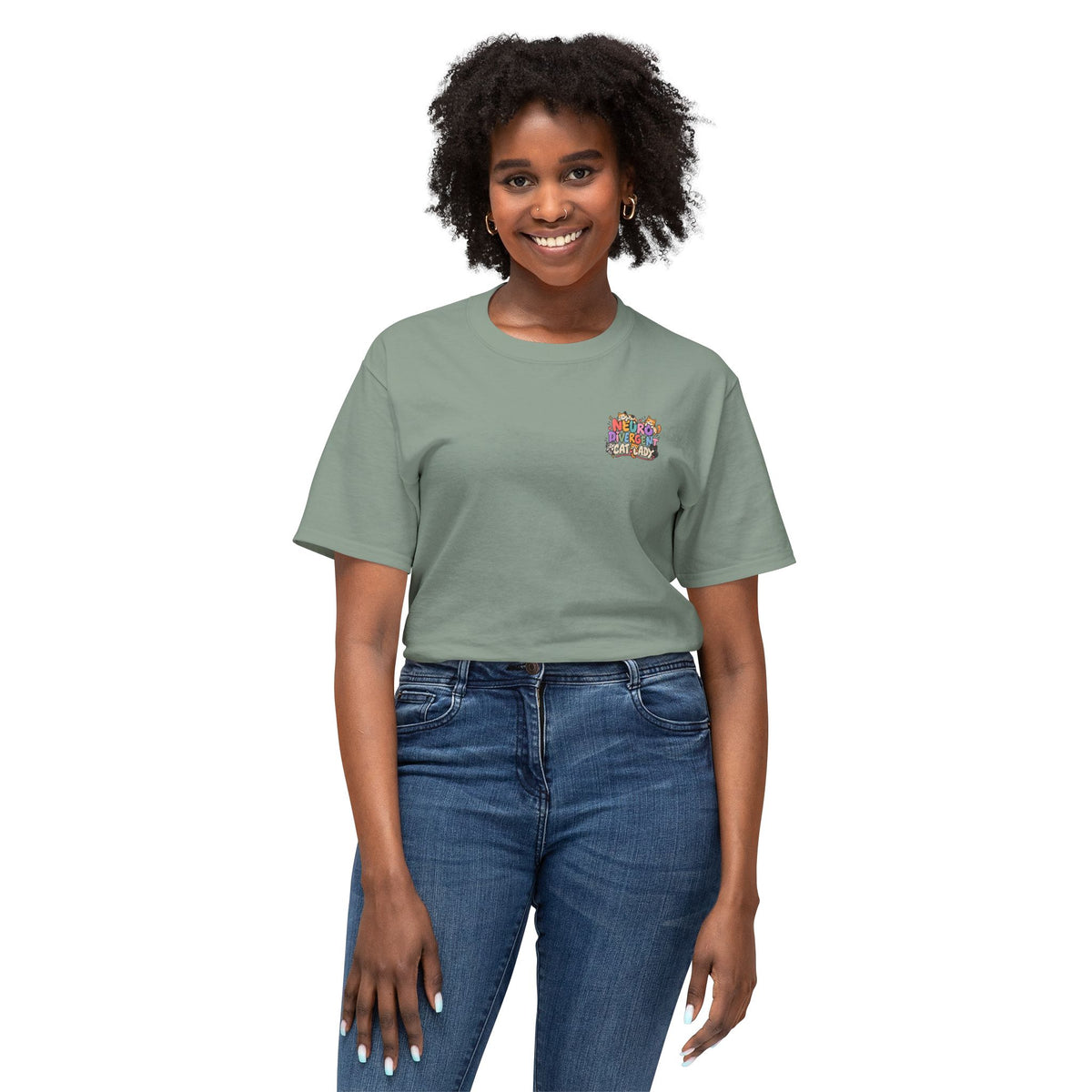 Adult Unisex "Neurodivergent Cat Lady" Graphic T-Shirt