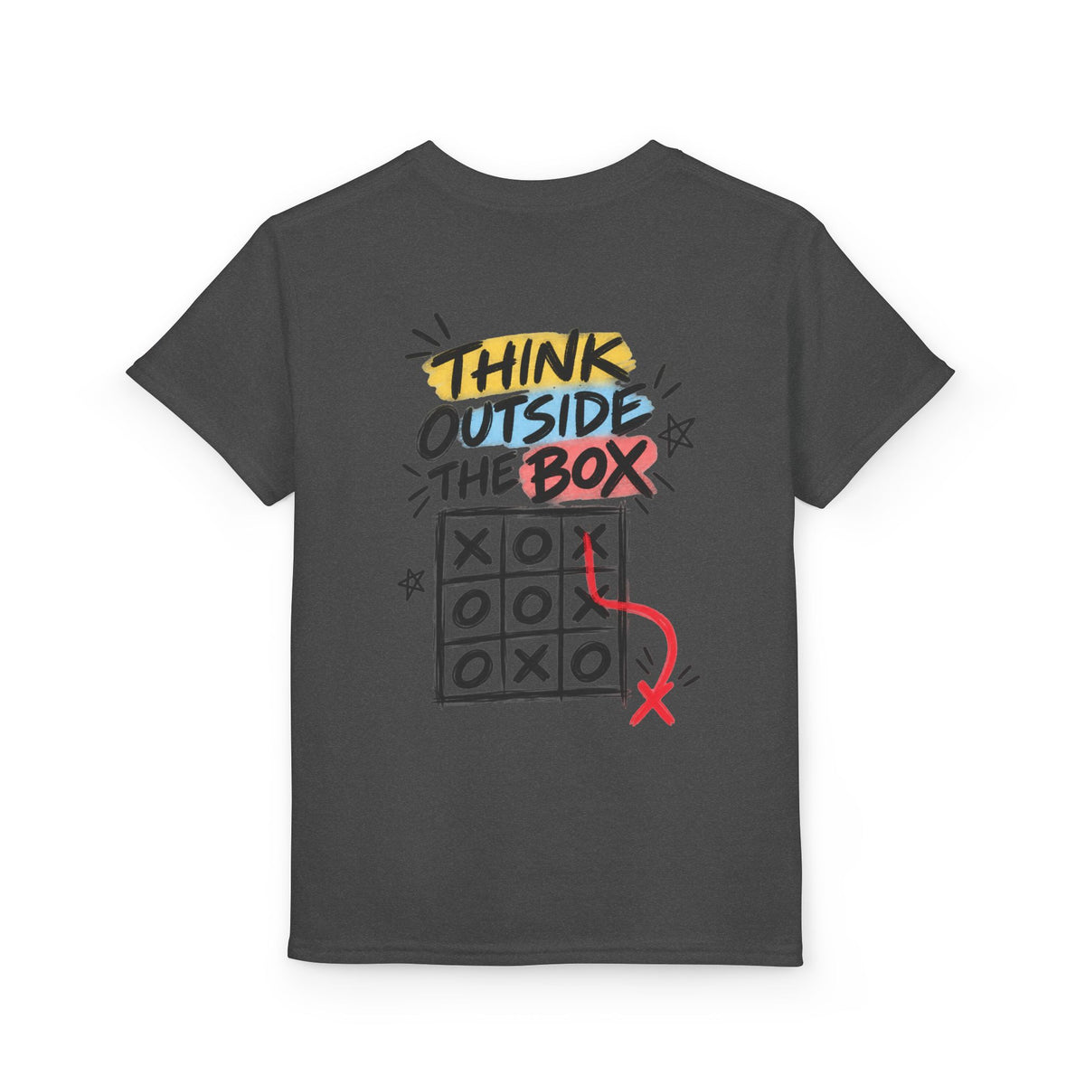 Youth Unisex "Think Outside the Box" Tic Tac Toe T-Shirt