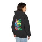 Youth "Just Keep Going" Motivational Text Hoodie