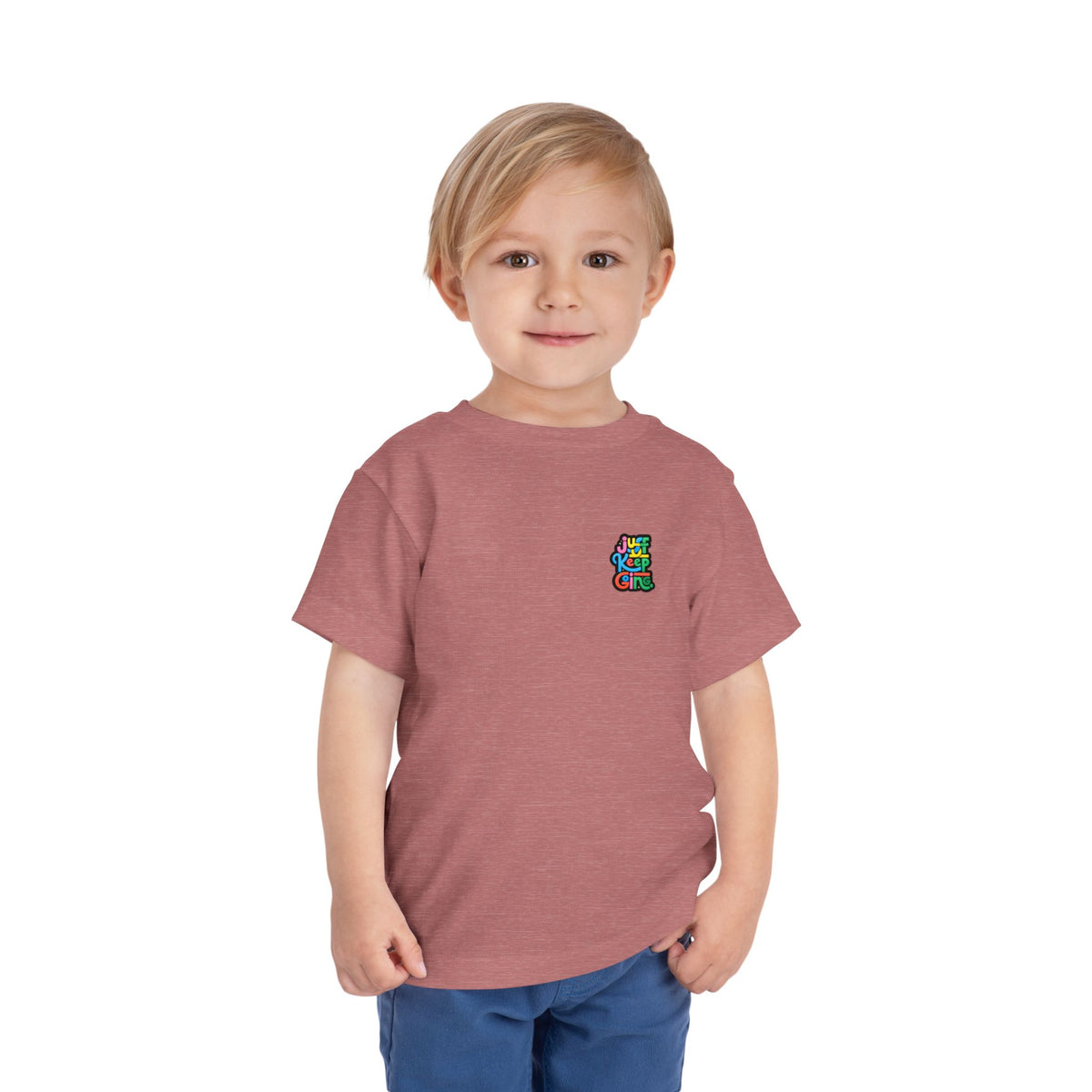 Toddler "Just Keep Going" Colorful Typography T-Shirt
