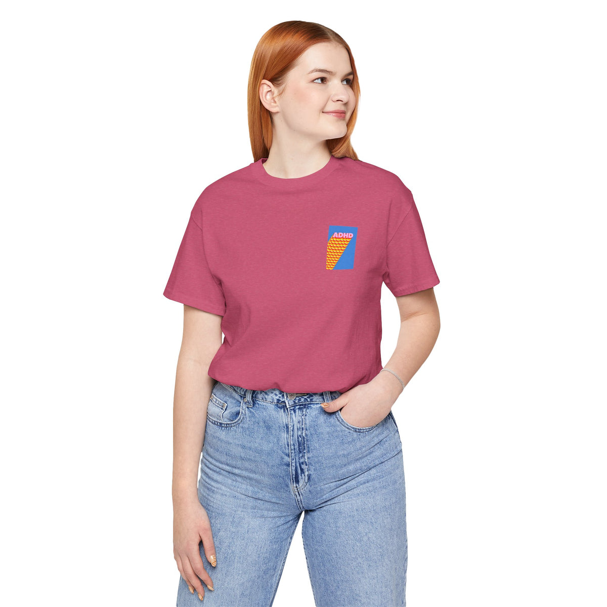Adult Unisex ADHD Graphic T-Shirt, Colorful Neurodiversity Design