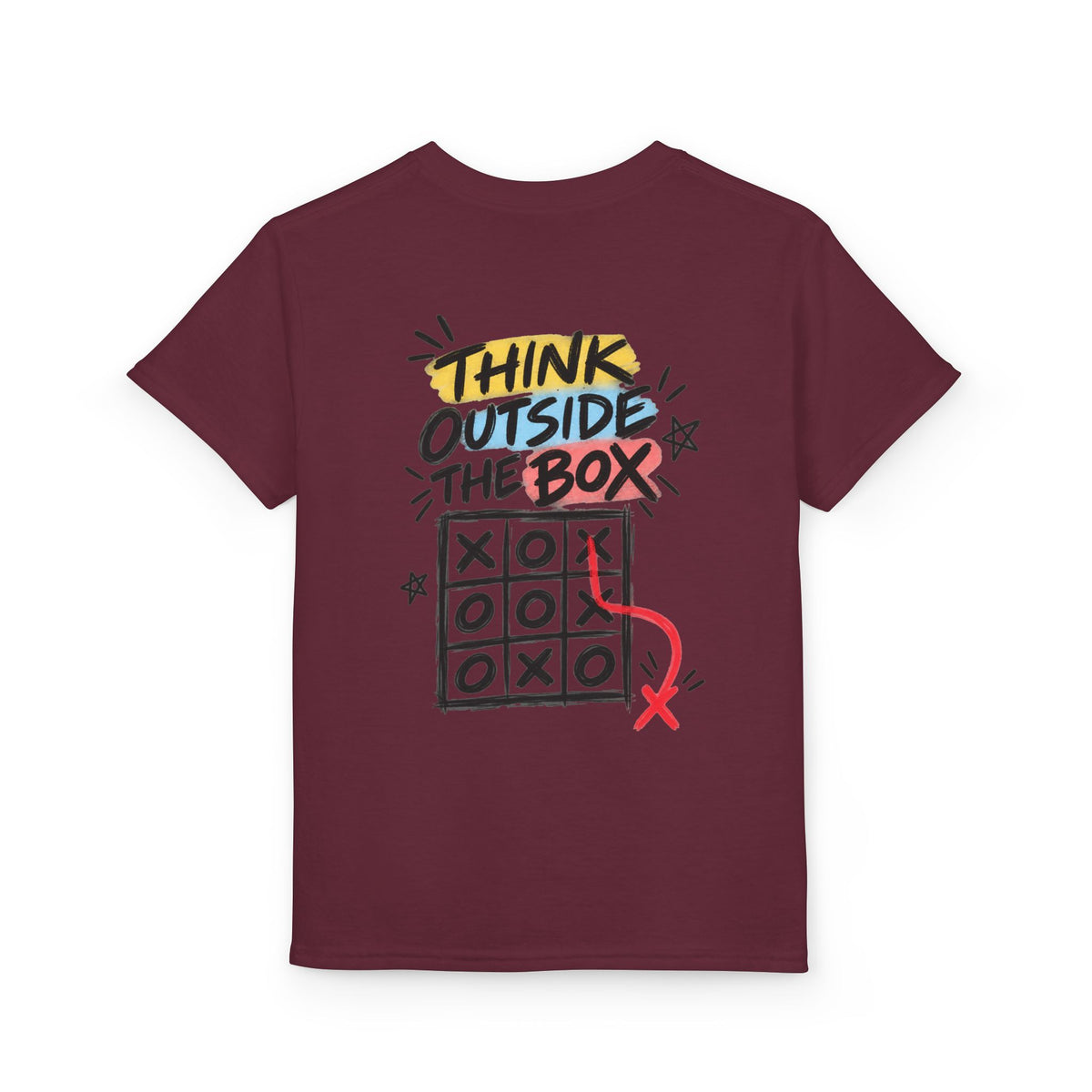 Youth Unisex "Think Outside the Box" Tic Tac Toe T-Shirt