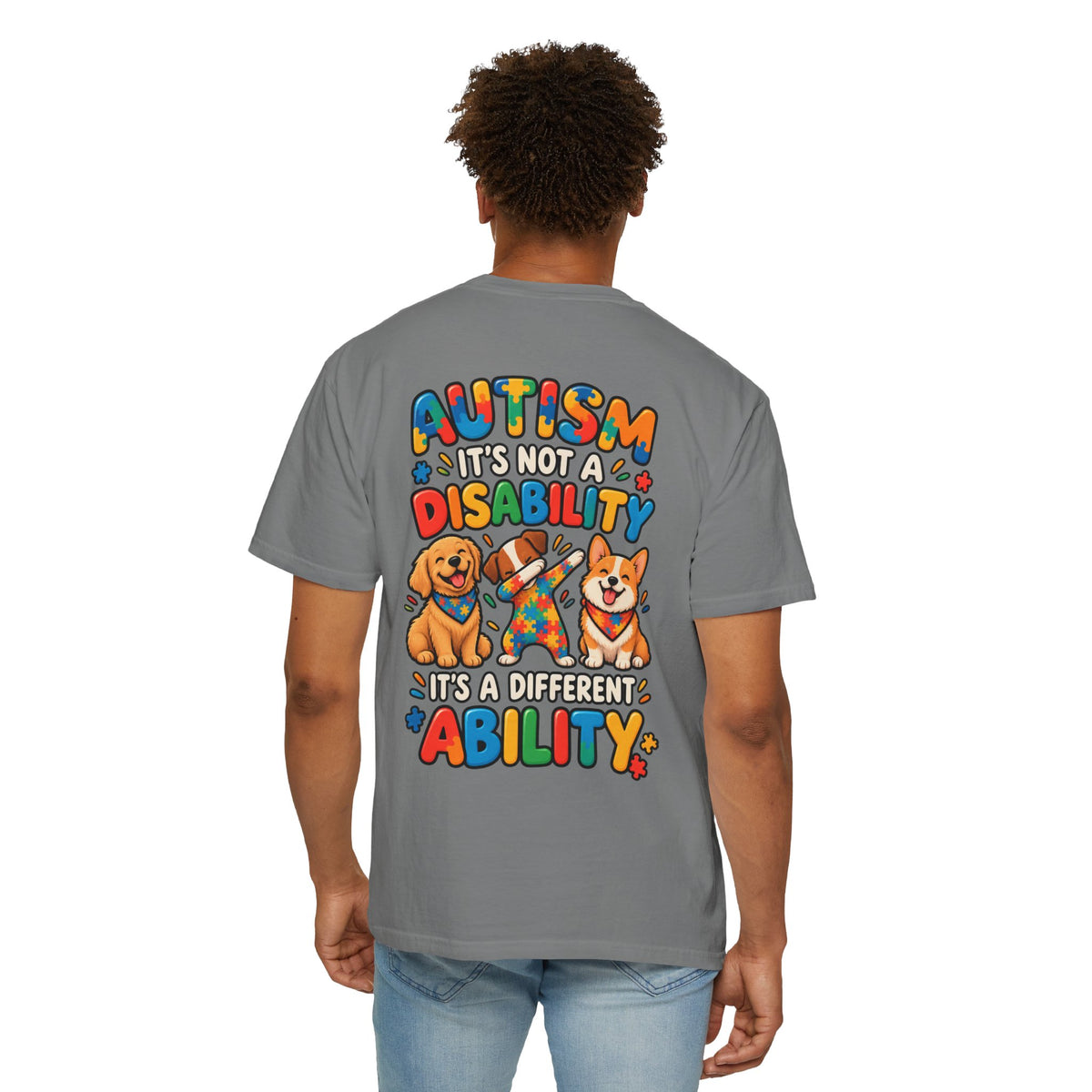 Adult Unisex "Autism Is Not a Disability Different Ability" T-Shirt