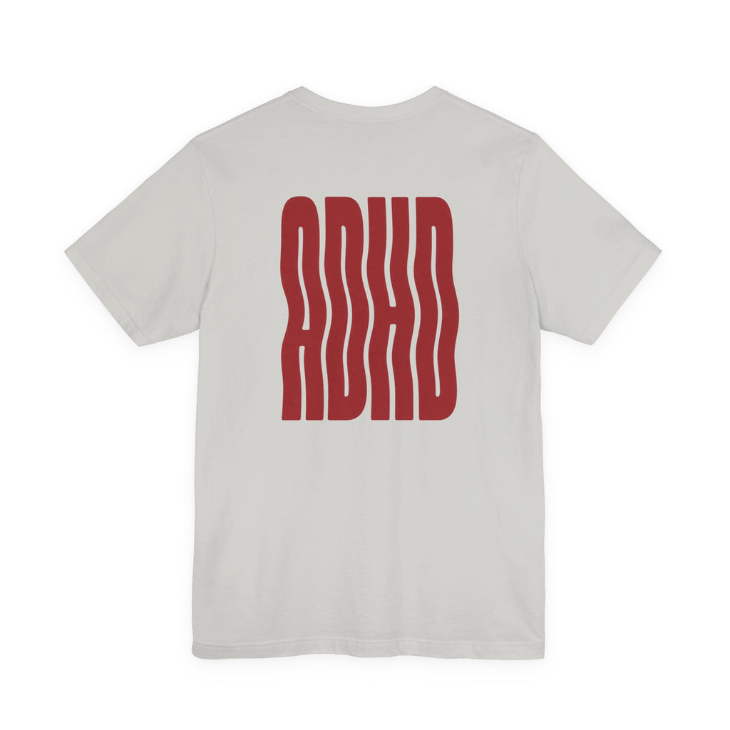 Adult Unisex abstract "ADHD' Wavy Letter Graphic T-Shirt