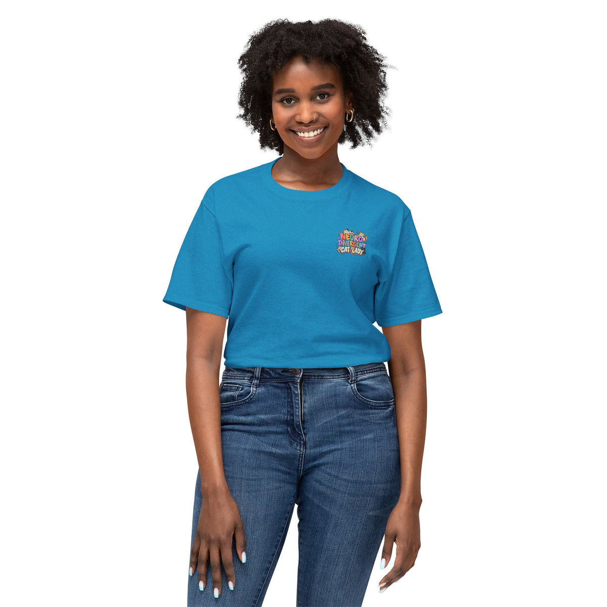 Adult Unisex "Neurodivergent Cat Lady" Graphic T-Shirt