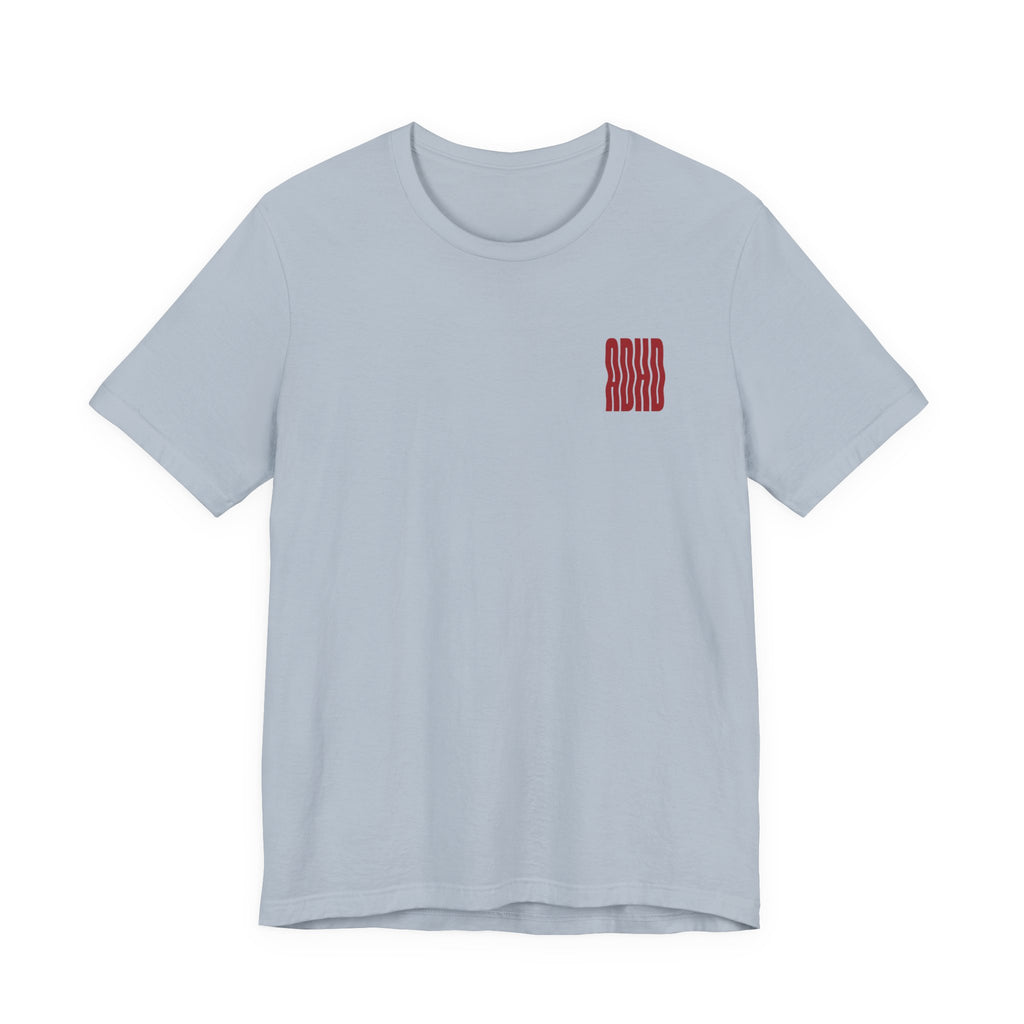 Adult Unisex abstract "ADHD' Wavy Letter Graphic T-Shirt