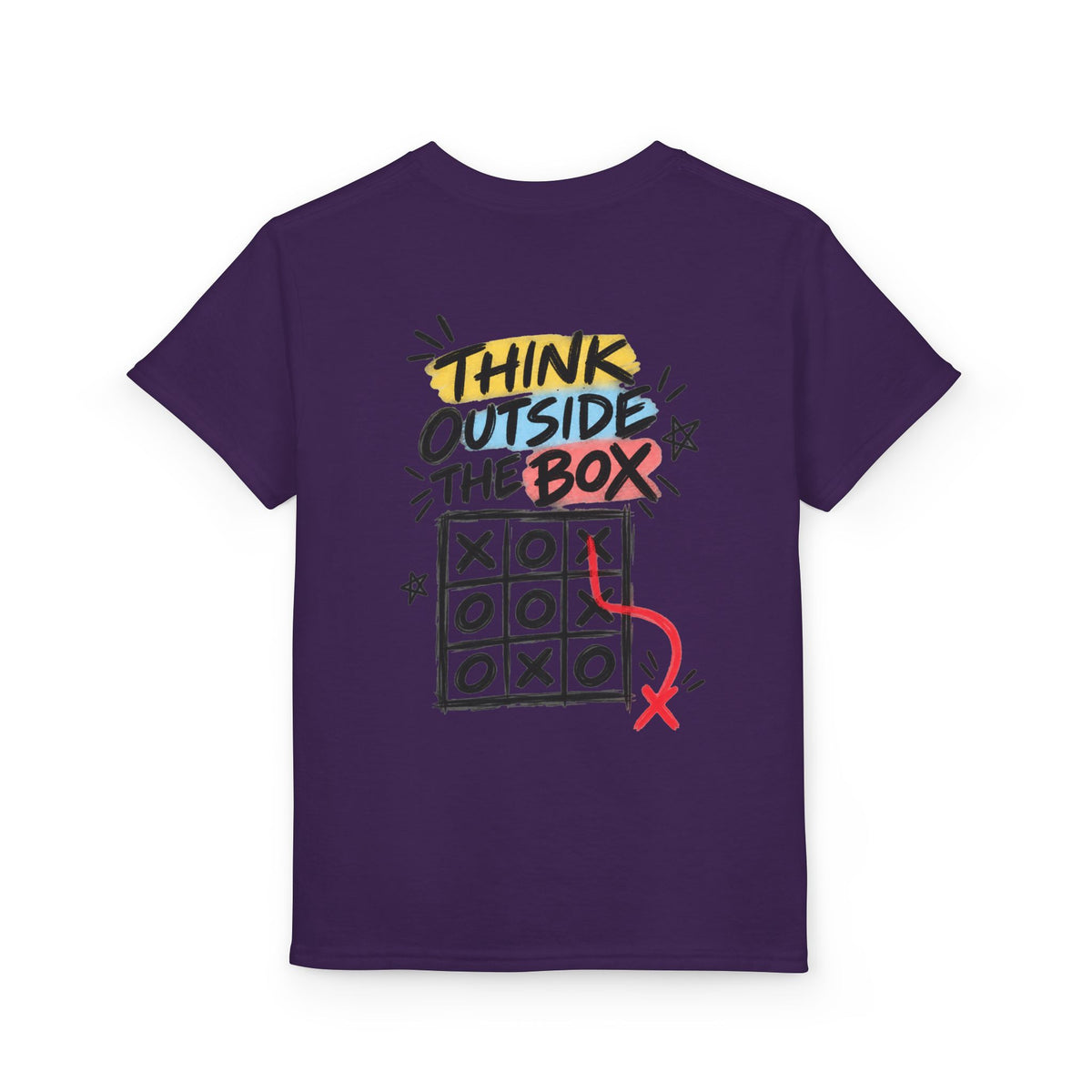 Youth Unisex "Think Outside the Box" Tic Tac Toe T-Shirt