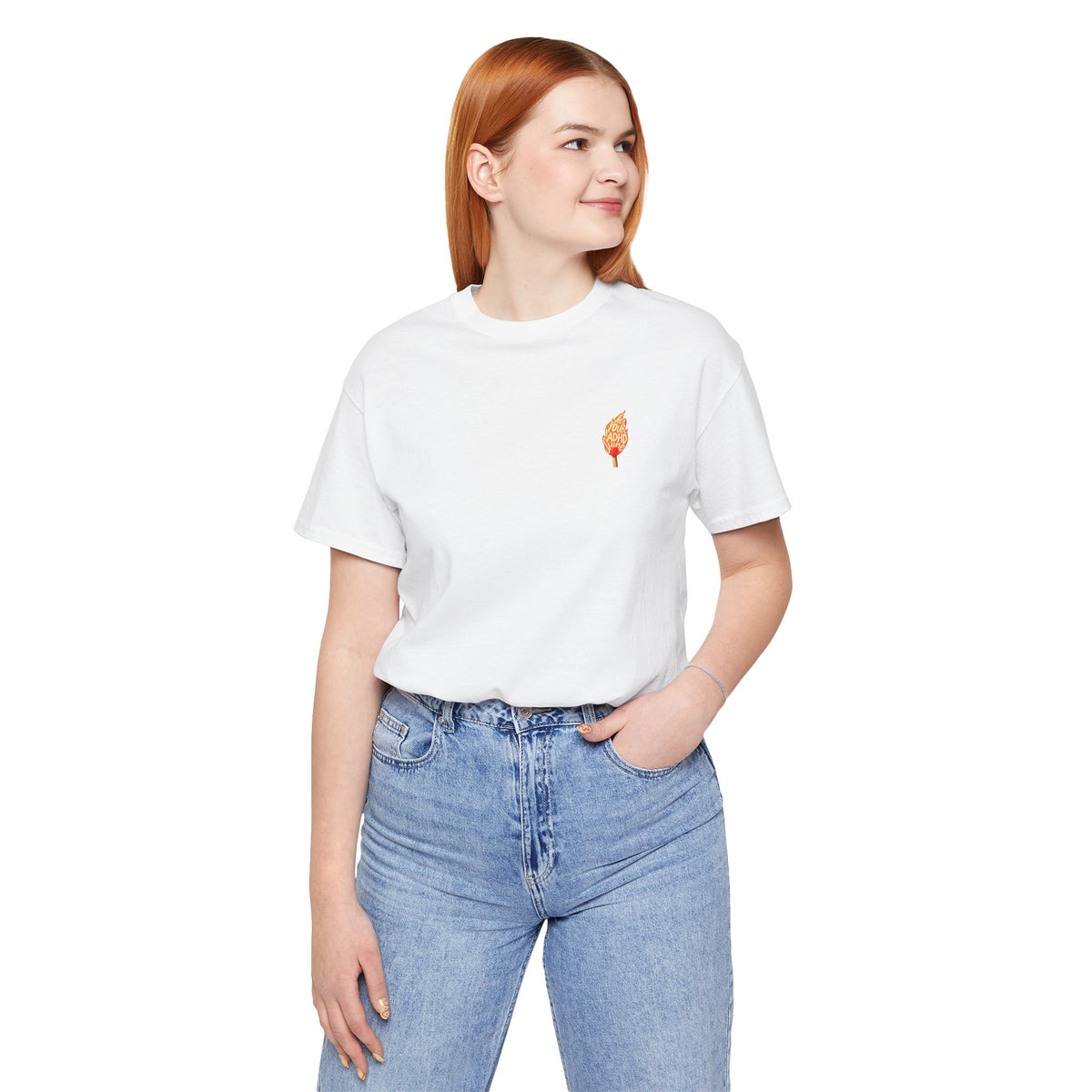 Adult Unisex "Let Your ADHD Shine" Flame Graphic T-Shirt