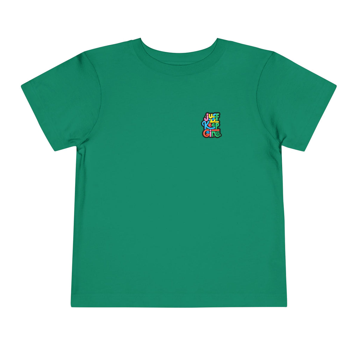 Toddler "Just Keep Going" Colorful Typography T-Shirt