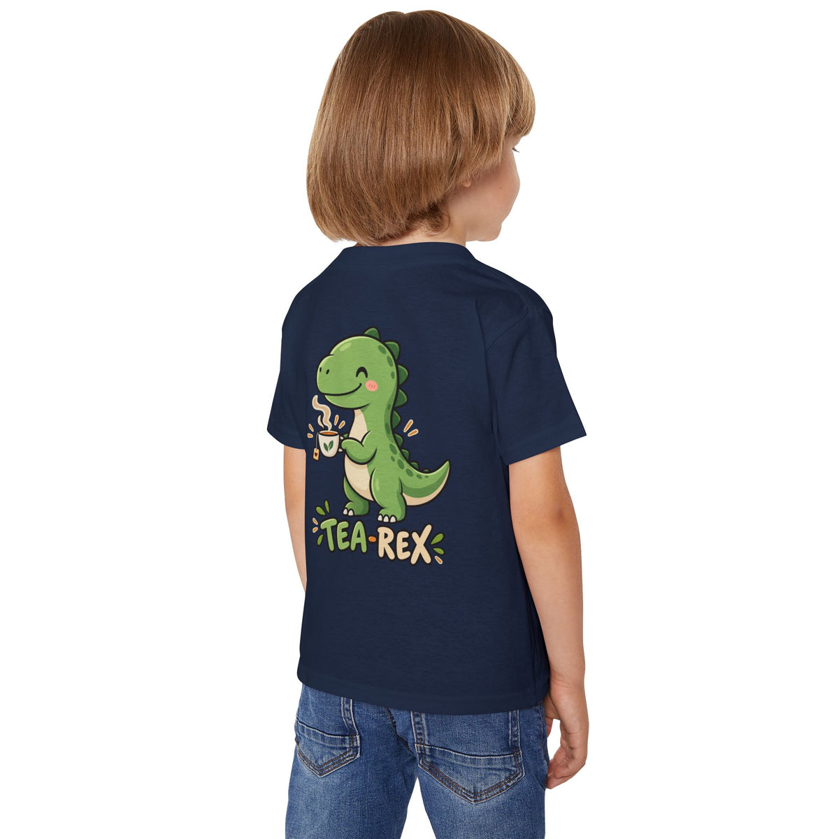 Toddler "Tea-Rex" Dinosaur Drinking Tea T-Shirt