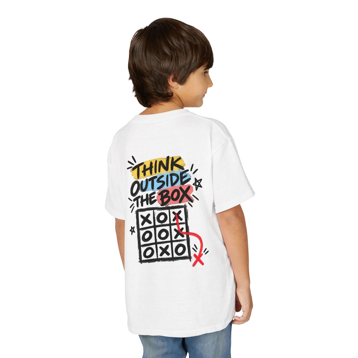 Youth Unisex "Think Outside the Box" Tic Tac Toe T-Shirt