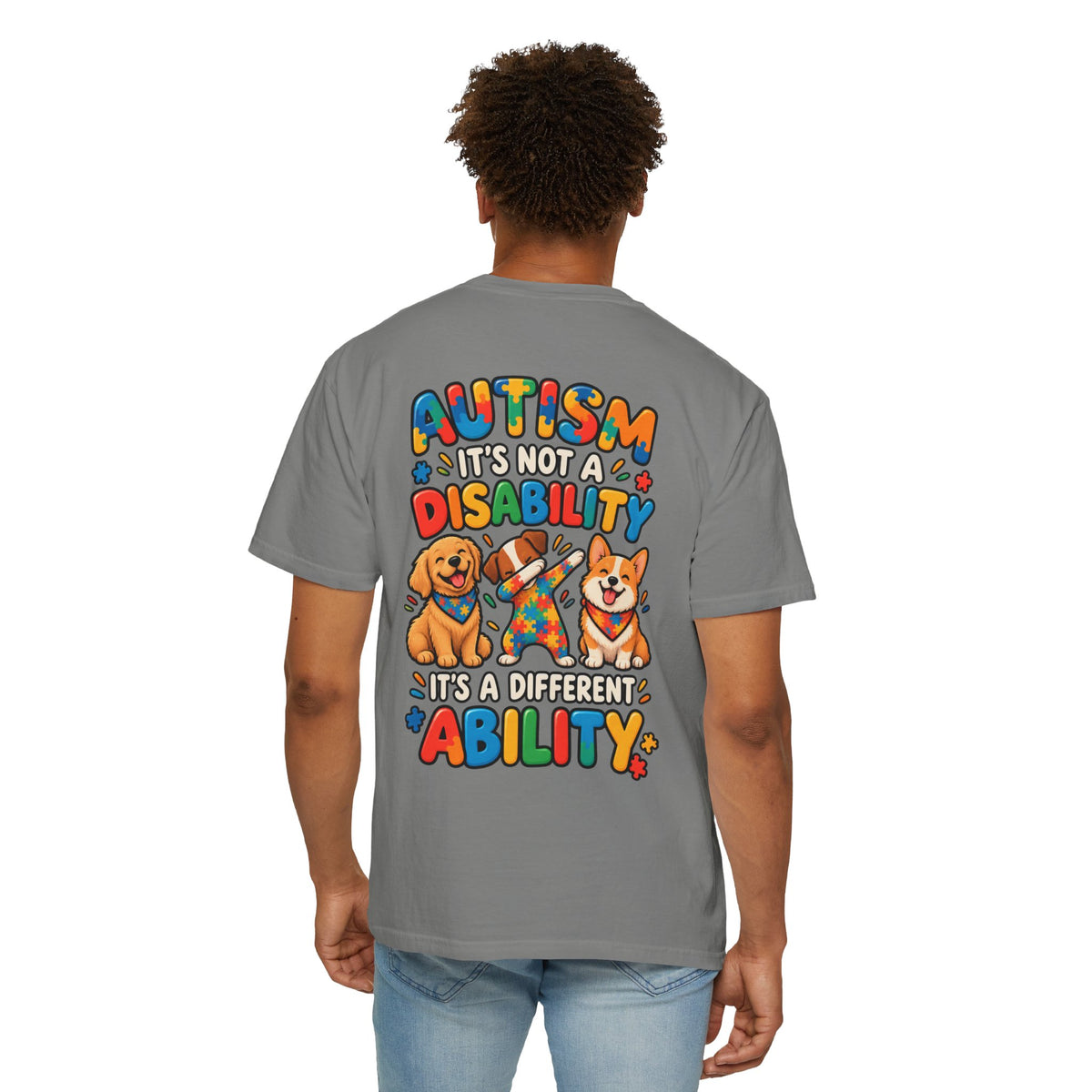 Adult Unisex "Autism Is Not a Disability Different Ability" T-Shirt
