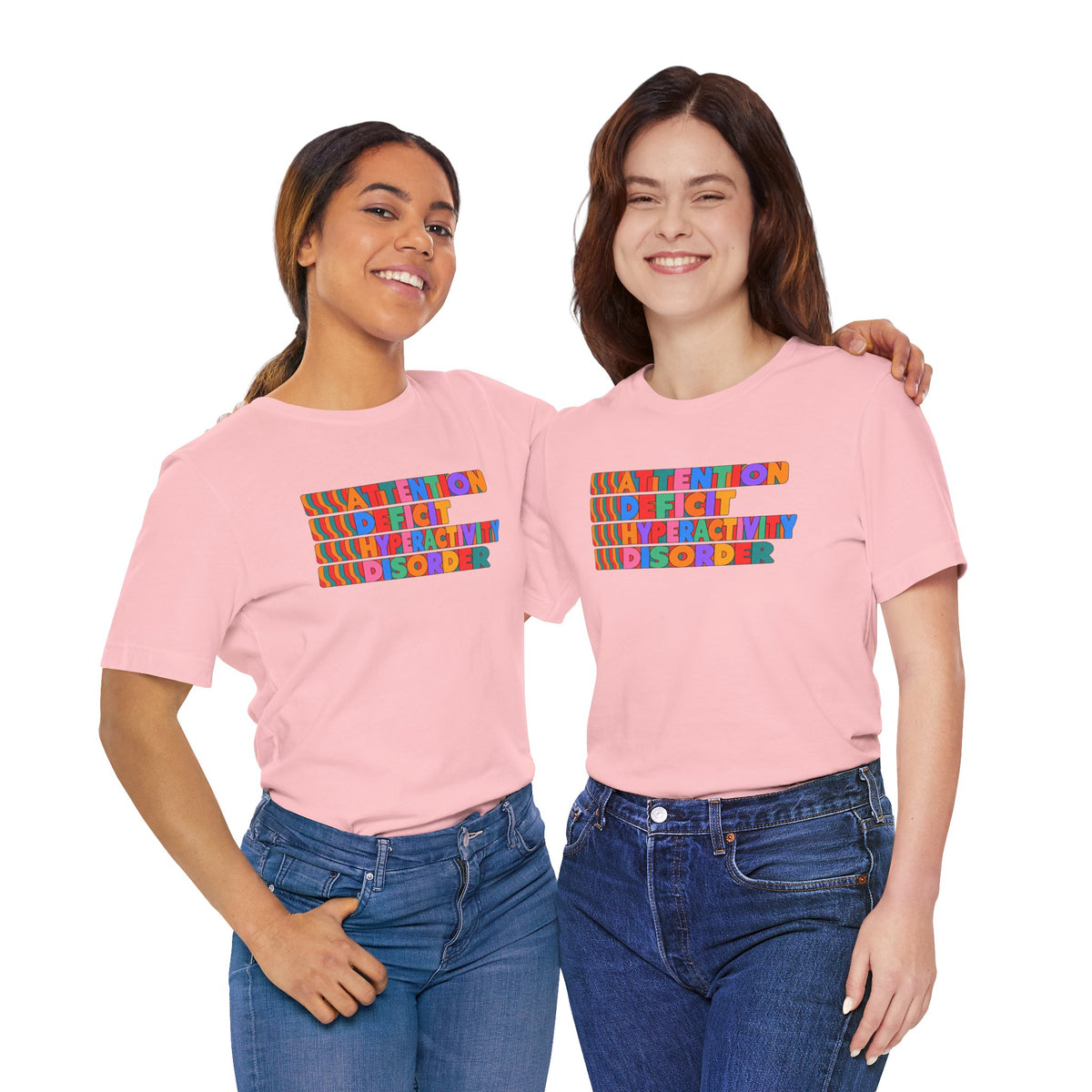 Adult Unisex "ADHD Attention Deficit Hyperactivity Disorder" Text Tee