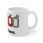Colorful Battery Icons Ask for Help Mug