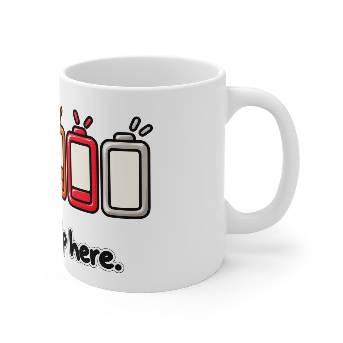 Colorful Battery Icons Ask for Help Mug