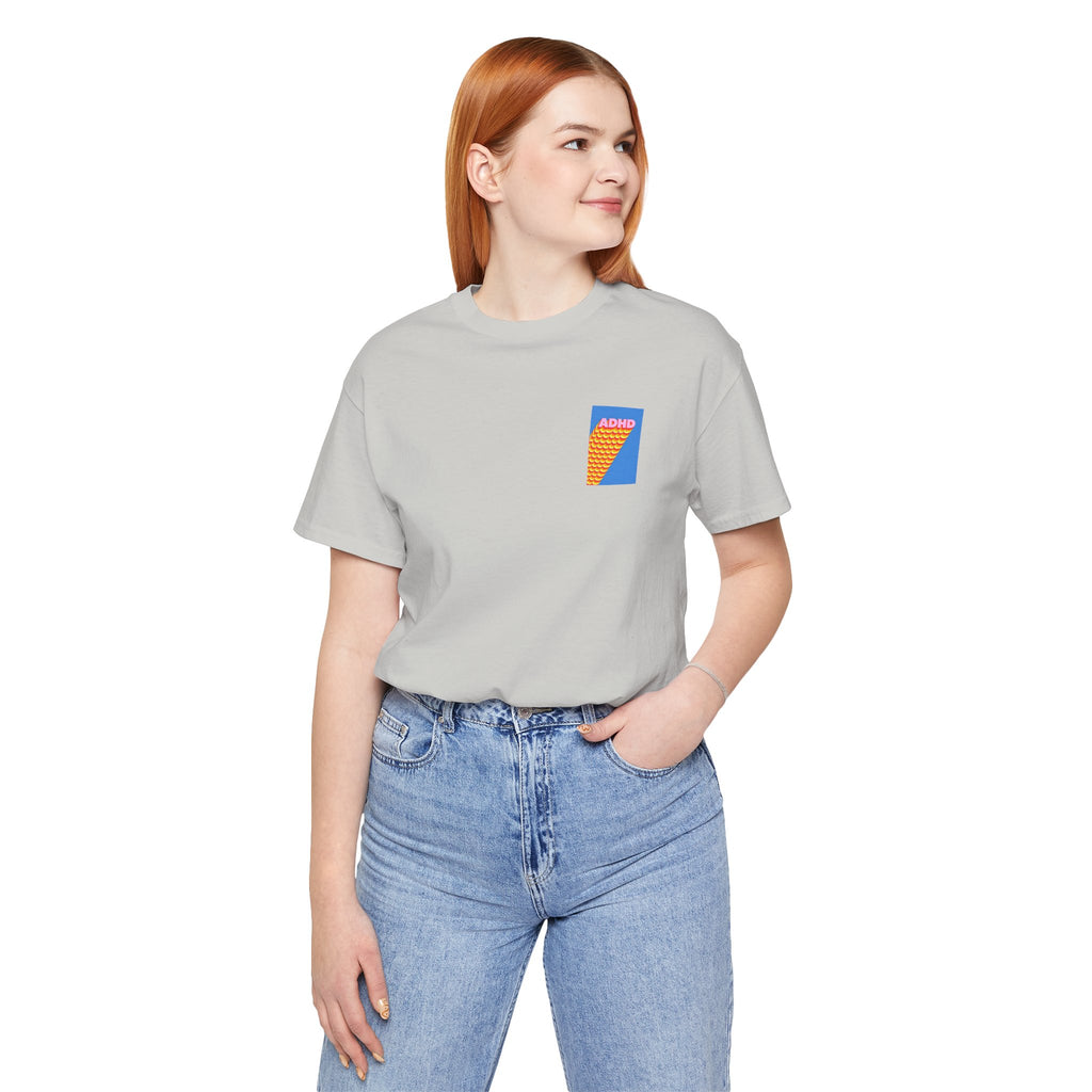 Adult Unisex ADHD Graphic T-Shirt, Colorful Neurodiversity Design