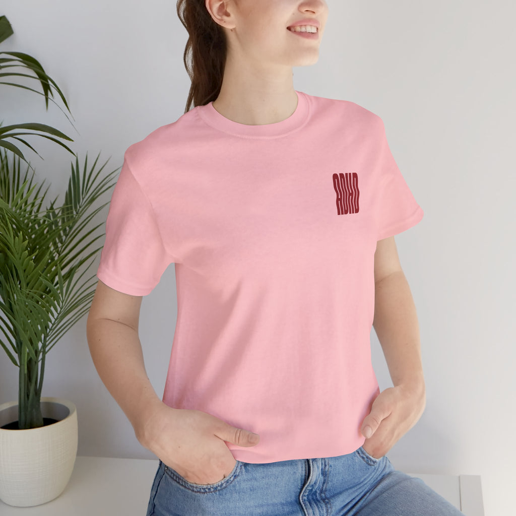 Adult Unisex abstract "ADHD' Wavy Letter Graphic T-Shirt