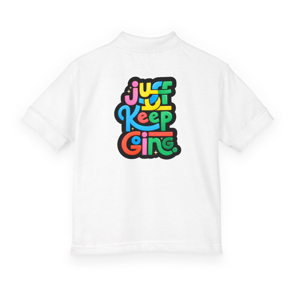 Youth Unisex "Just Keep Going" Colourful Jersey Polo