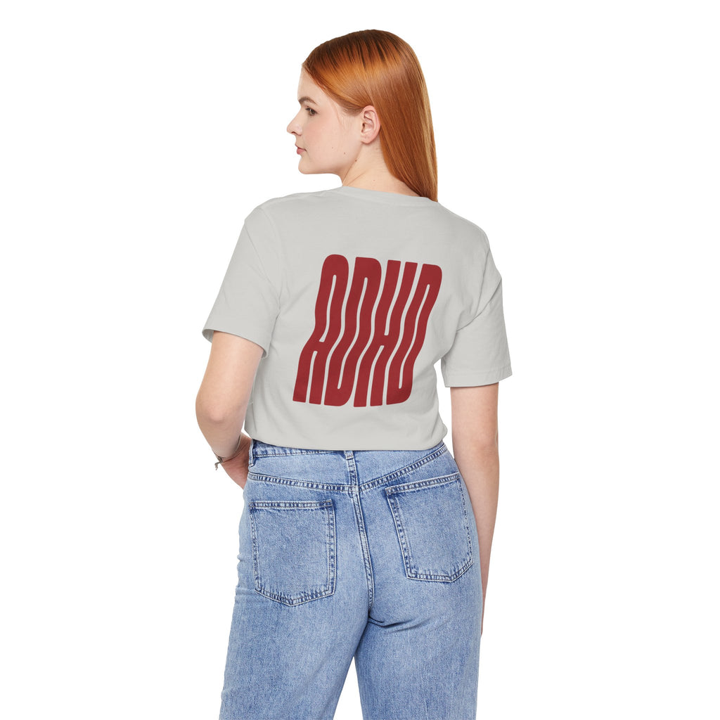 Adult Unisex abstract "ADHD' Wavy Letter Graphic T-Shirt