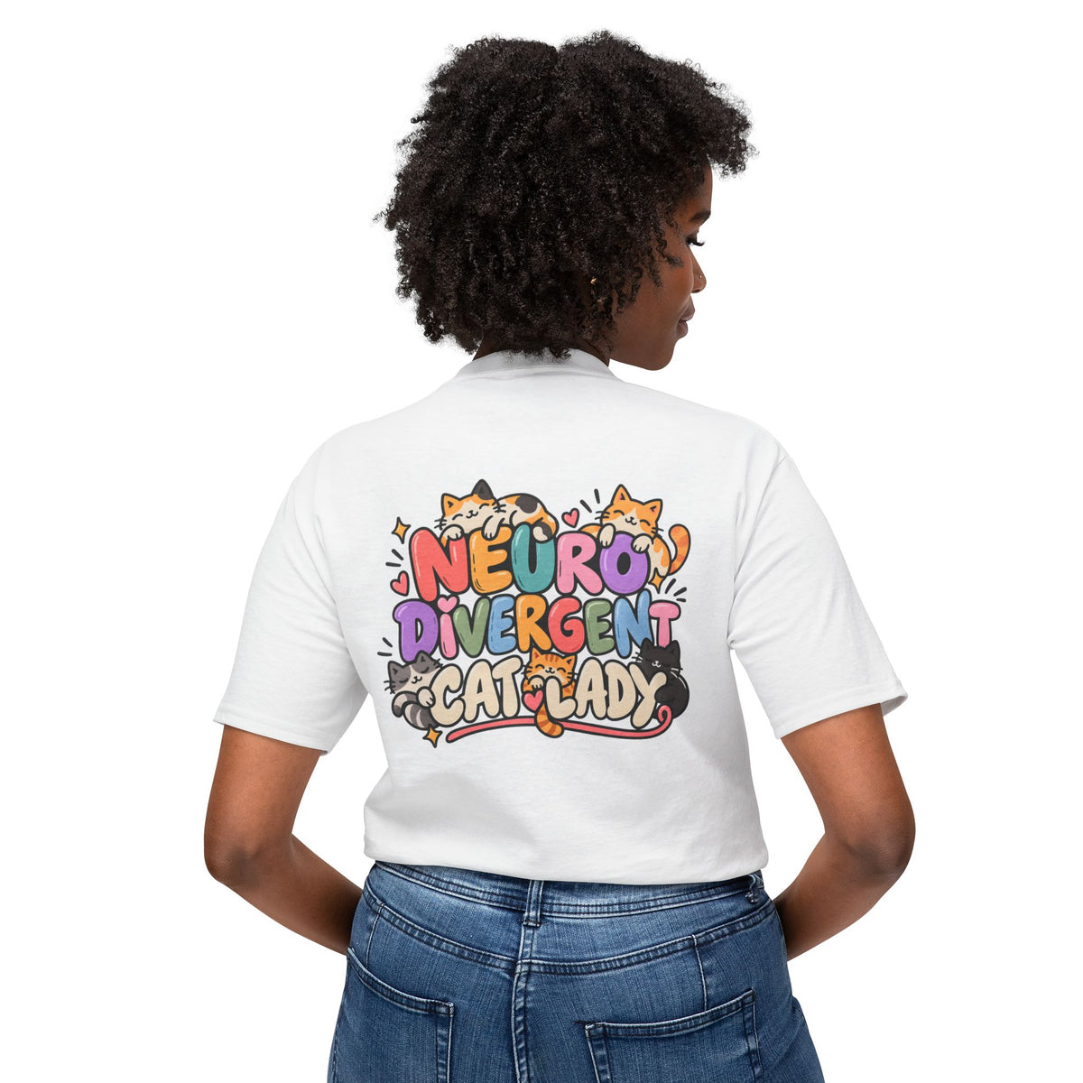 Adult Unisex "Neurodivergent Cat Lady" Graphic T-Shirt