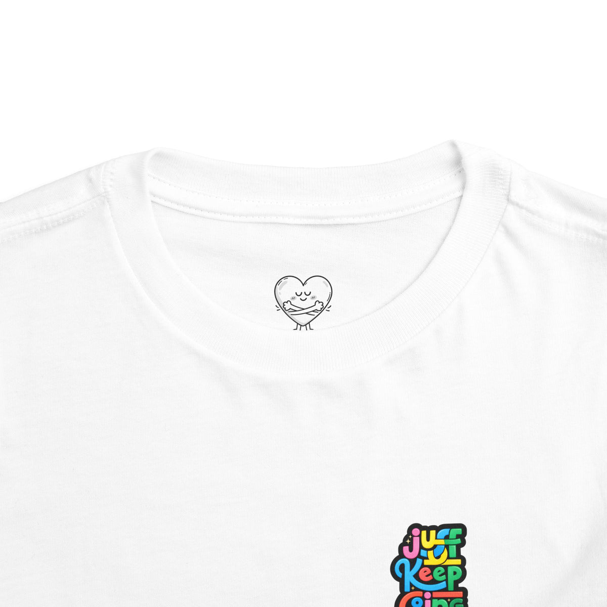 Toddler "Just Keep Going" Colorful Typography T-Shirt