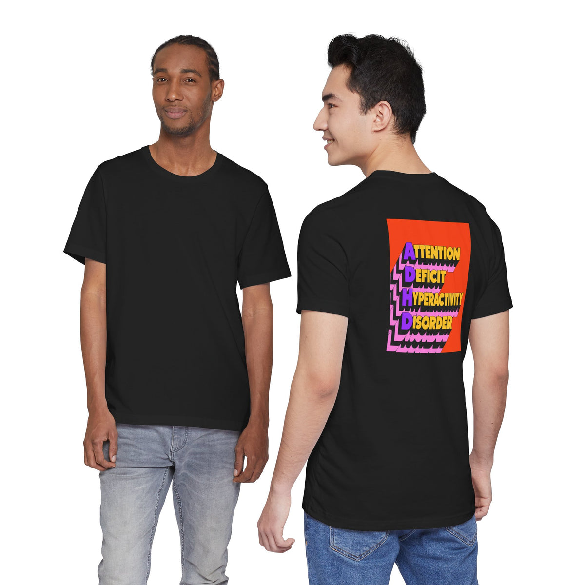 Adult Unisex ADHD Attention Deficit Hyperactivity Disorder Awareness T-Shirt