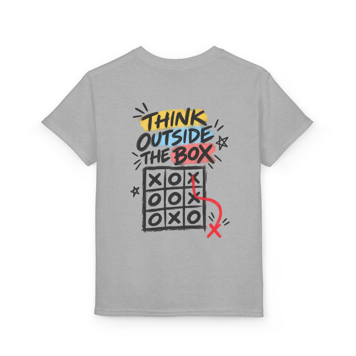 Youth Unisex "Think Outside the Box" Tic Tac Toe T-Shirt