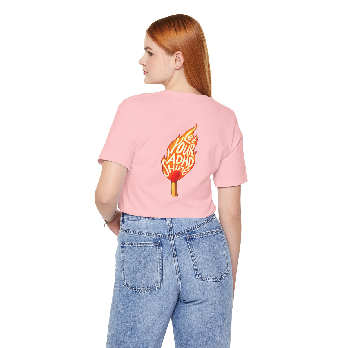 Adult Unisex "Let Your ADHD Shine" Flame Graphic T-Shirt
