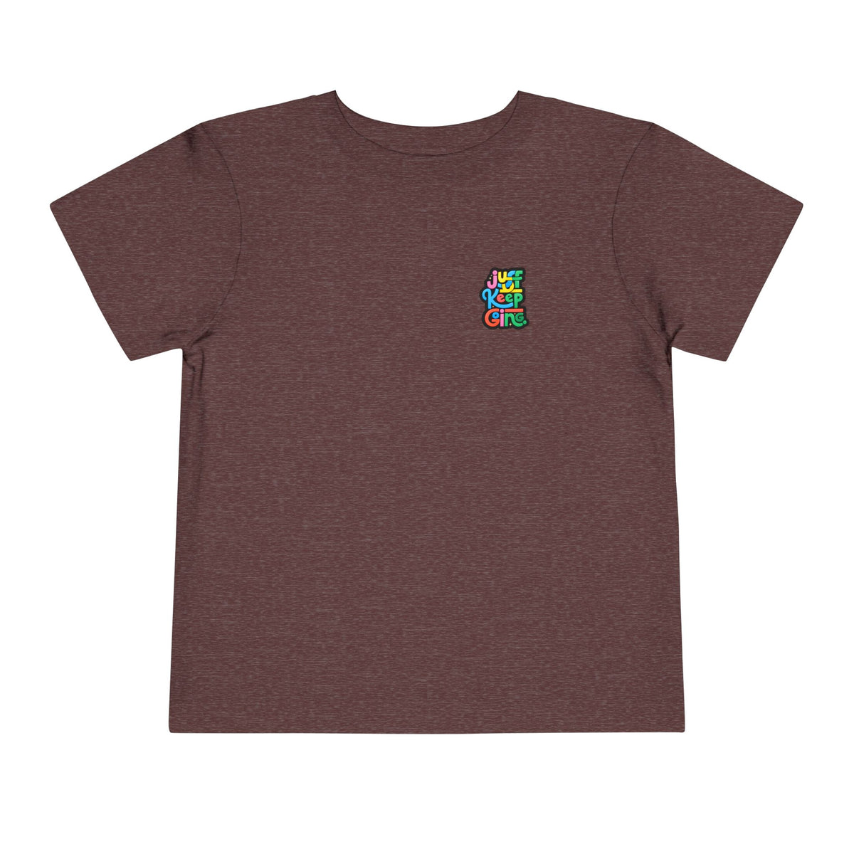 Toddler "Just Keep Going" Colorful Typography T-Shirt