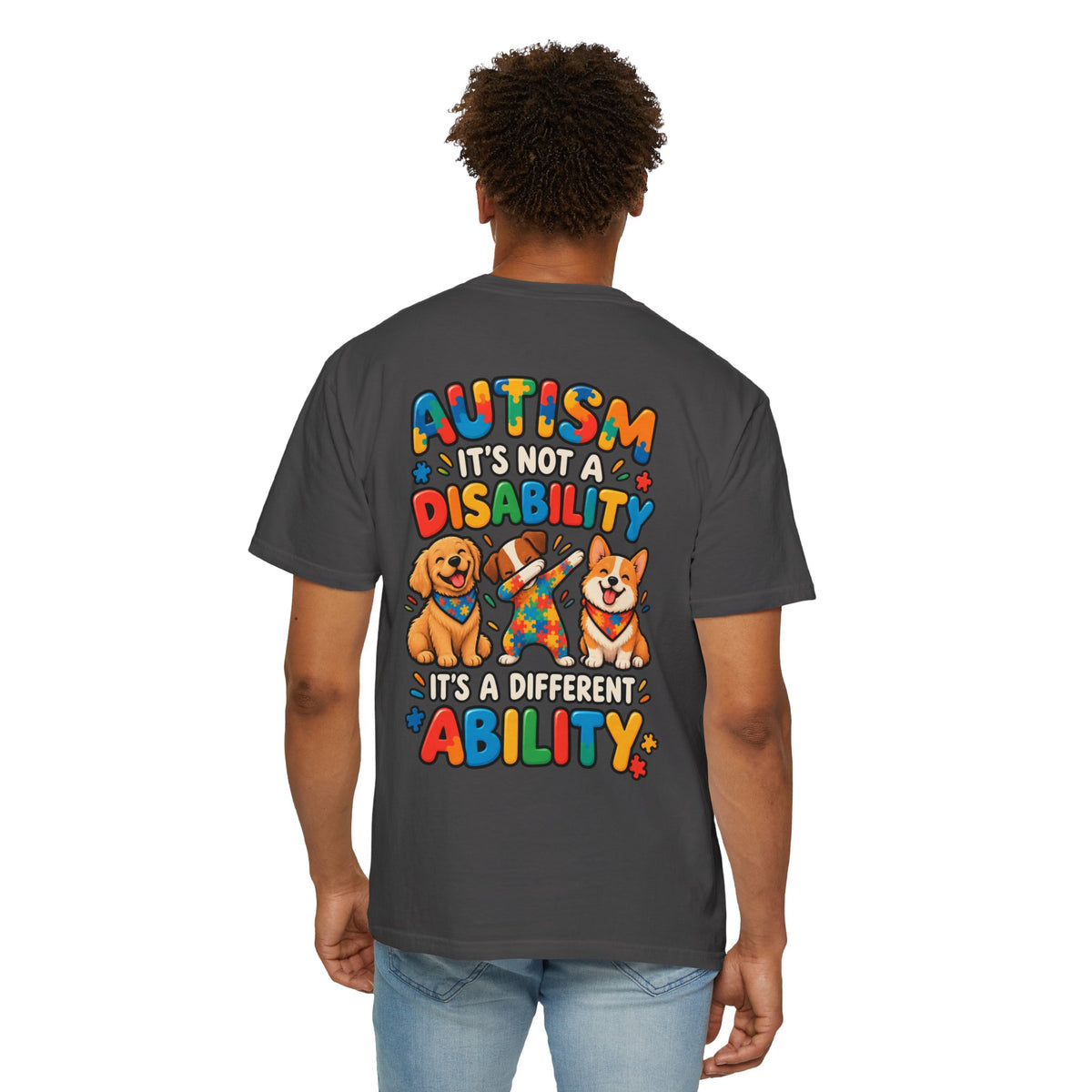 Adult Unisex "Autism Is Not a Disability Different Ability" T-Shirt