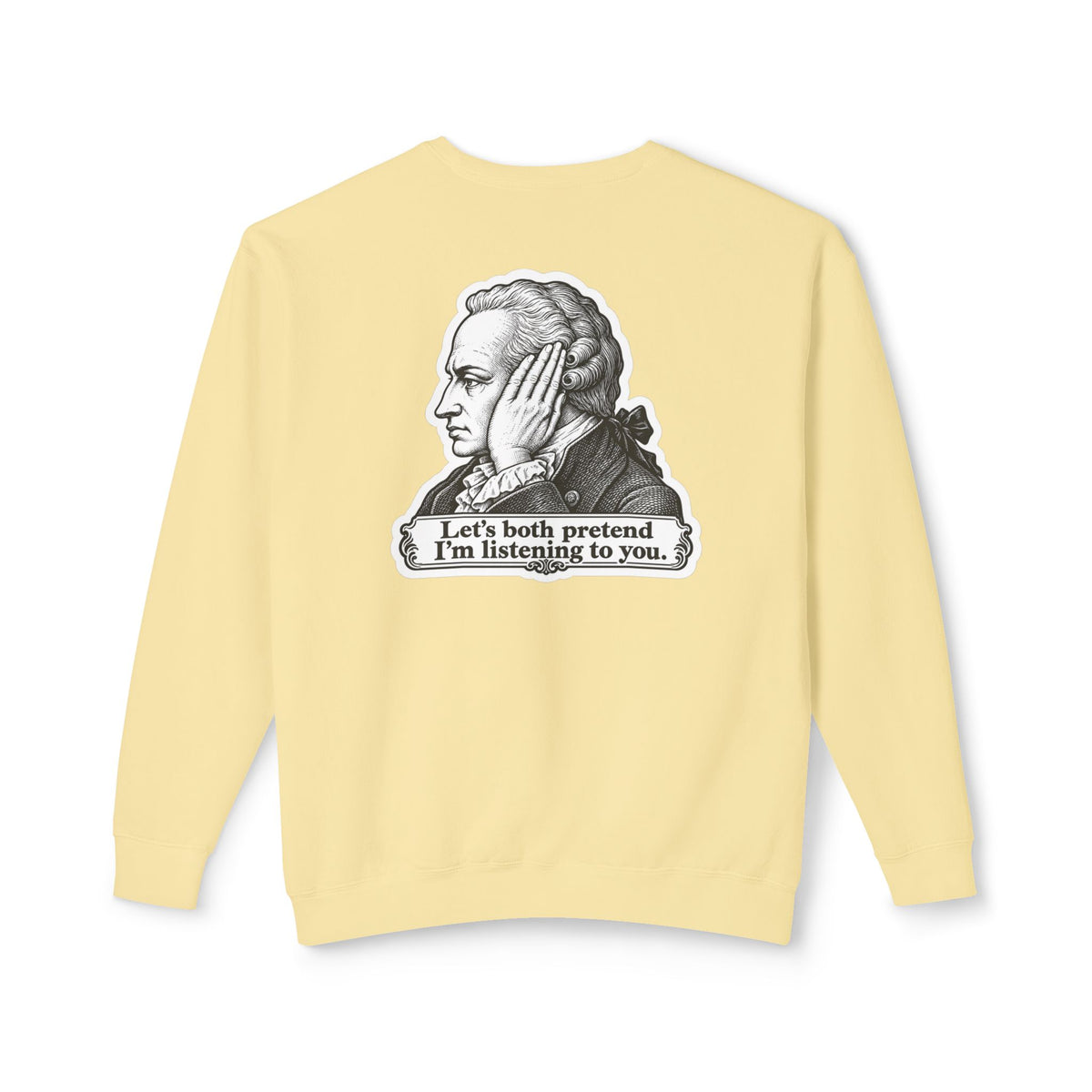 Adult Unisex "I Just Kant" Alexander Hamilton Sweatshirt, History Design