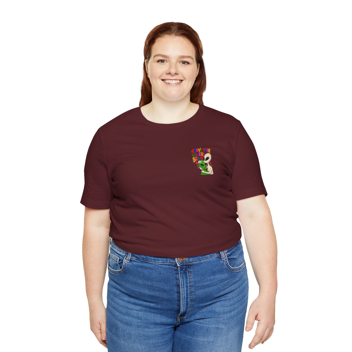 Adult Unisex "I Love Your Weird Brain" Alien T-Shirt