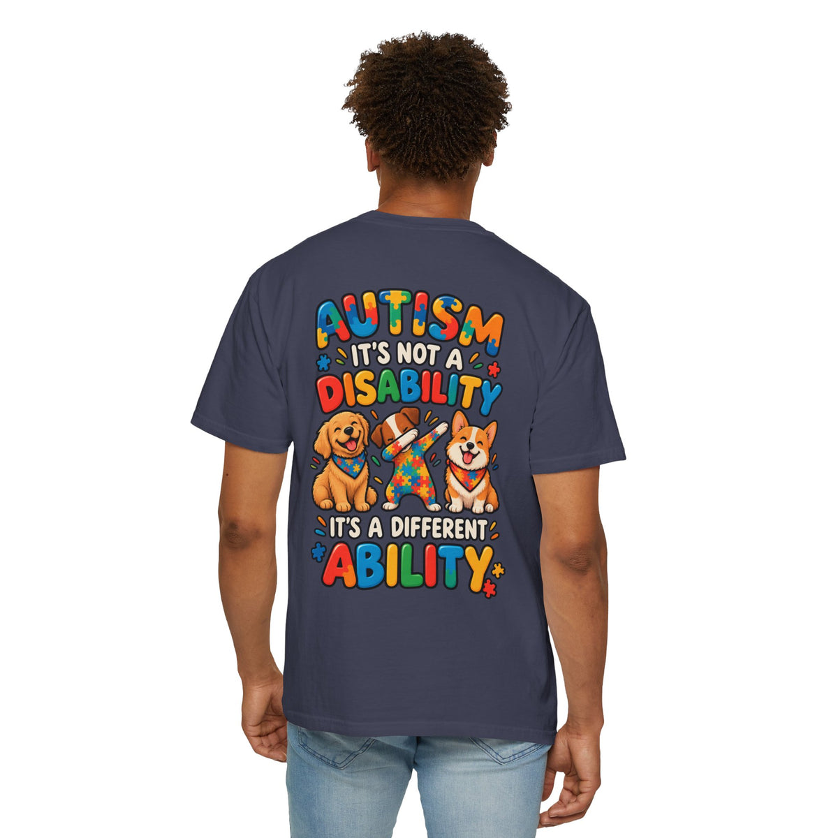 Adult Unisex "Autism Is Not a Disability Different Ability" T-Shirt