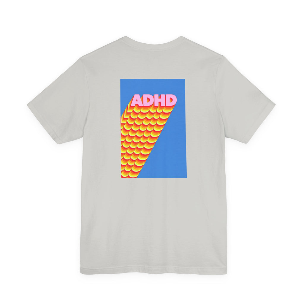 Adult Unisex ADHD Graphic T-Shirt, Colorful Neurodiversity Design