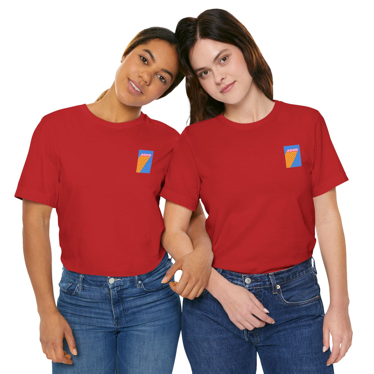 Adult Unisex ADHD Graphic T-Shirt, Colorful Neurodiversity Design