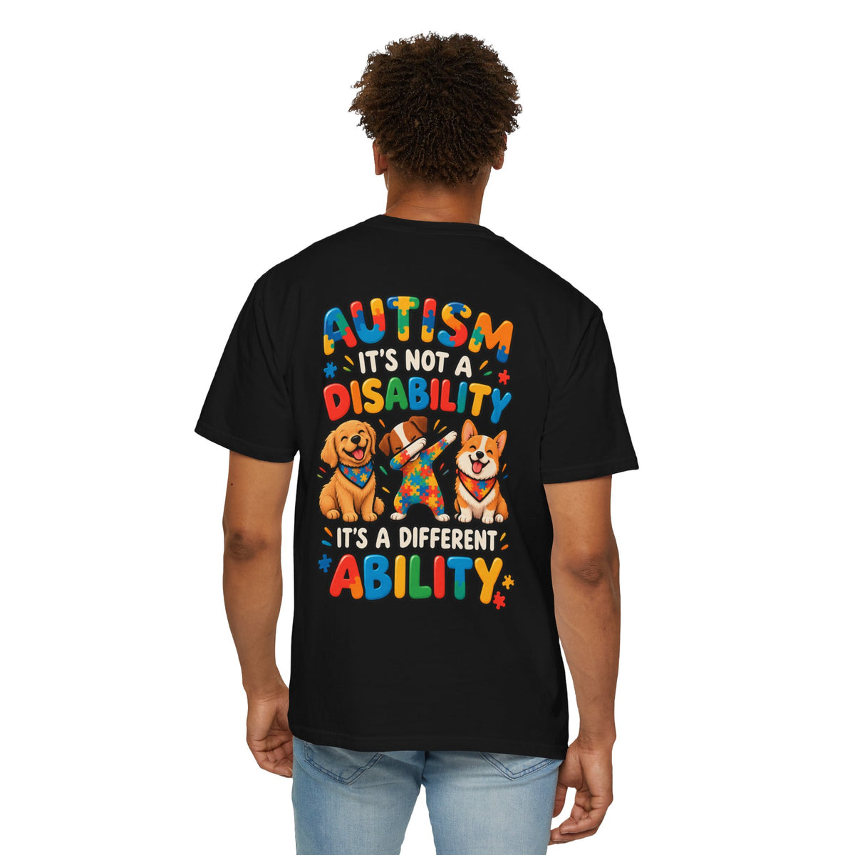 Adult Unisex "Autism Is Not a Disability Different Ability" T-Shirt