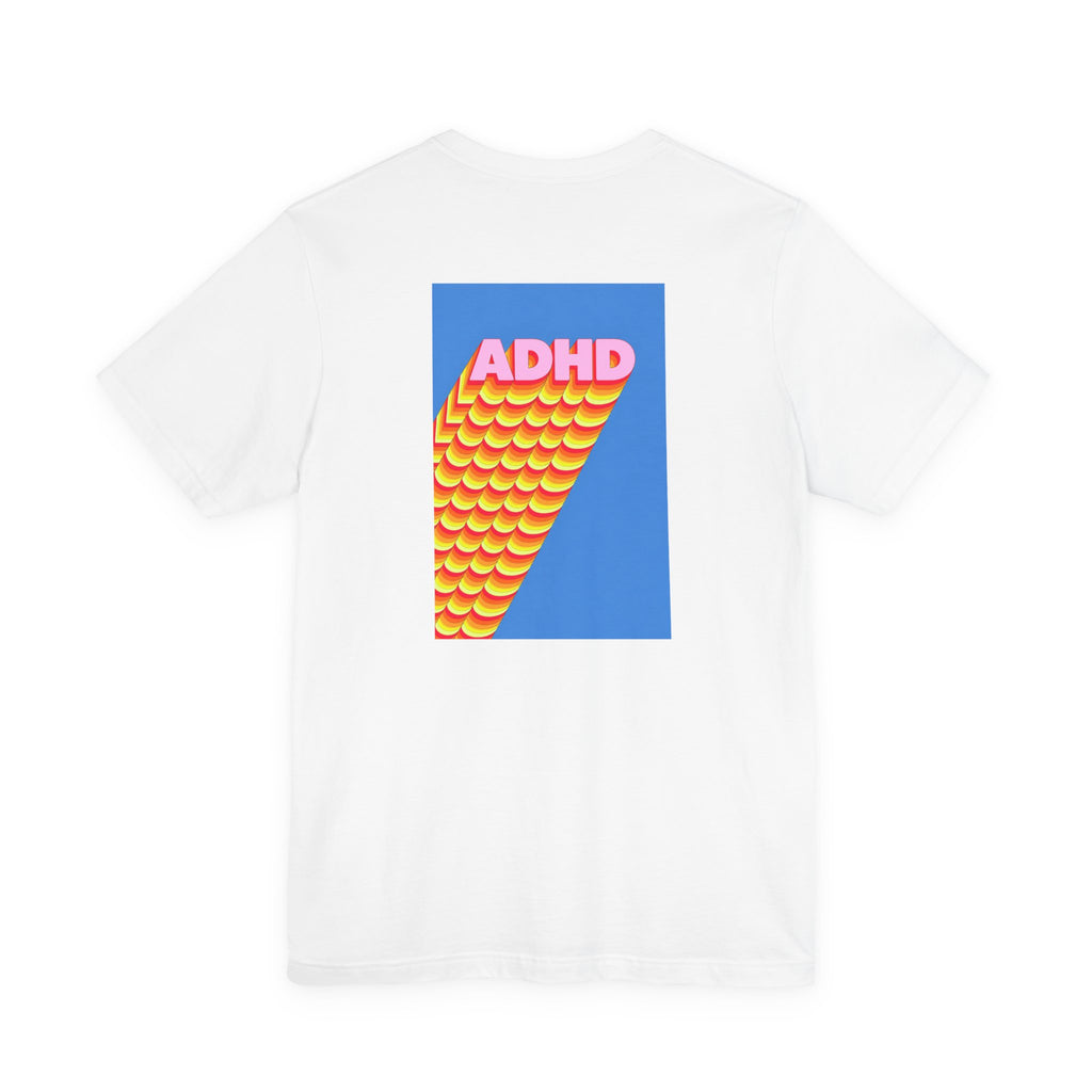 Adult Unisex ADHD Graphic T-Shirt, Colorful Neurodiversity Design