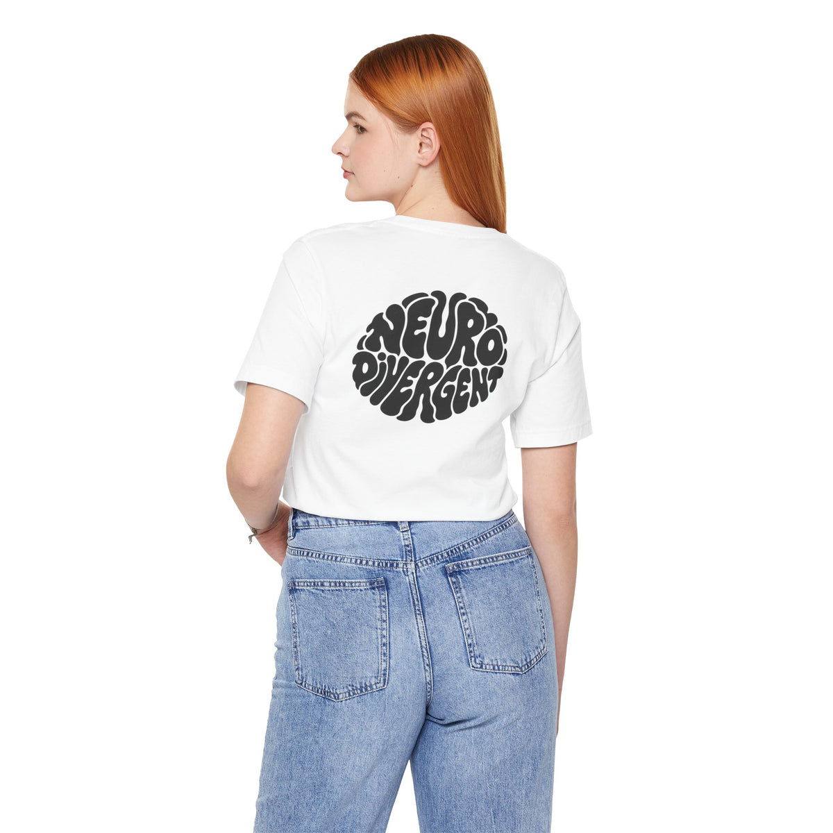 Adult Unisex "Neurodivergent" Brain Graphic T-Shirt, Neurodiversity Awareness