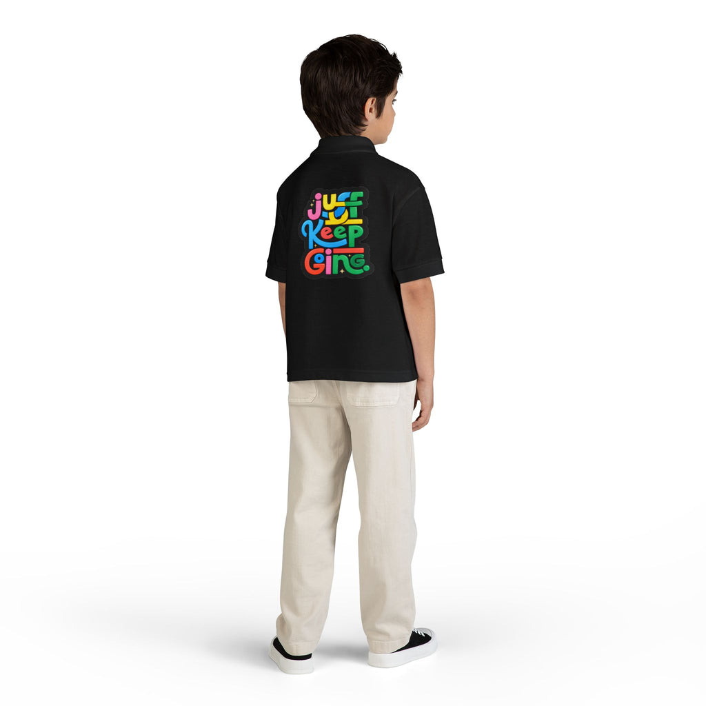 Youth Unisex "Just Keep Going" Colourful Jersey Polo