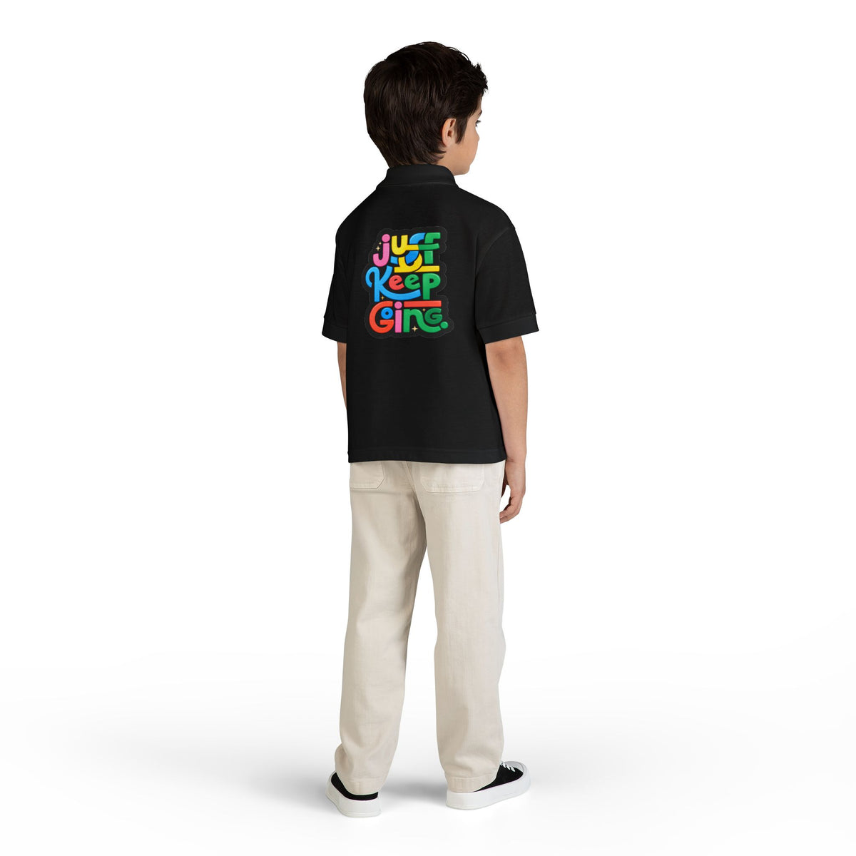 Youth Unisex "Just Keep Going" Colourful Jersey Polo