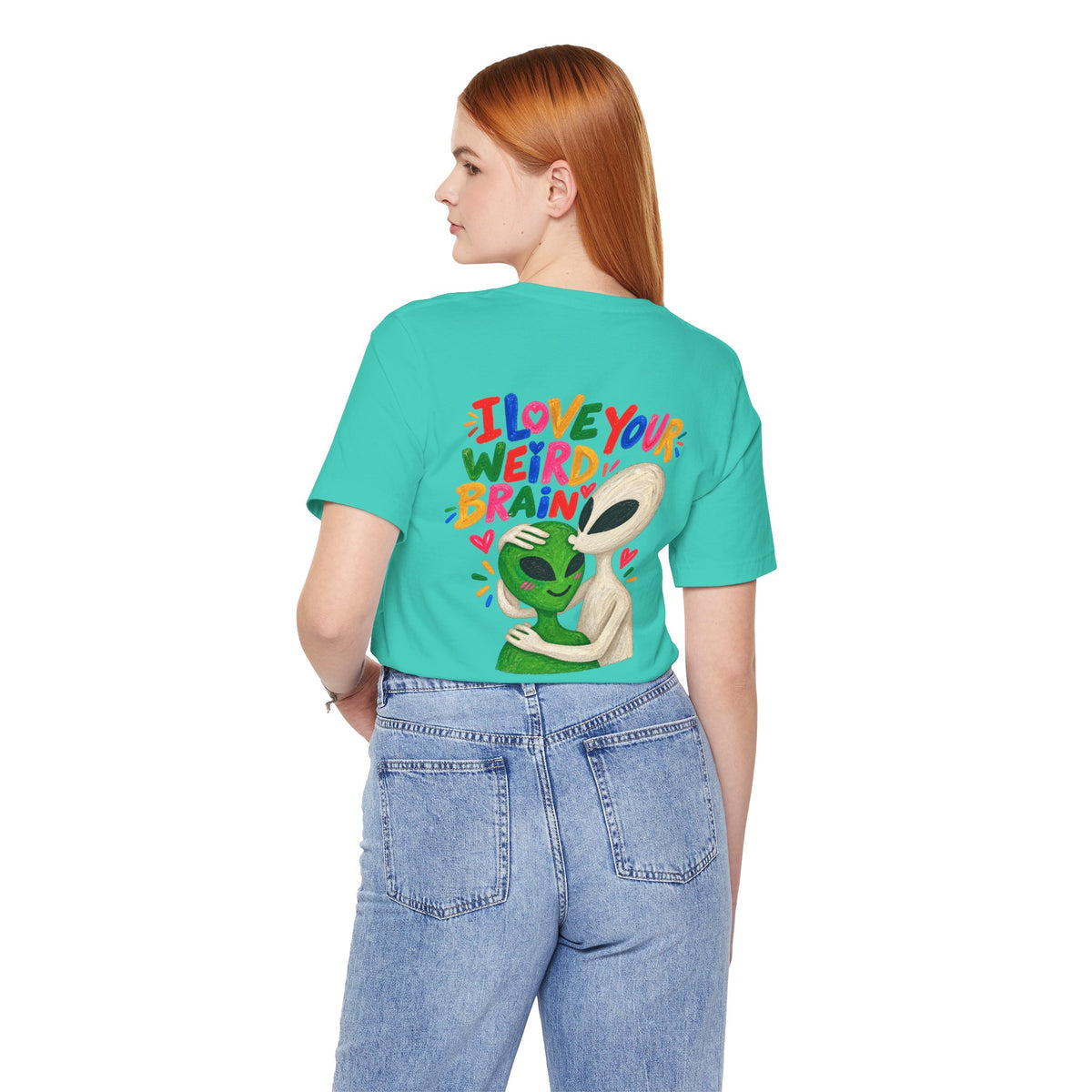 Adult Unisex "I Love Your Weird Brain" Alien T-Shirt