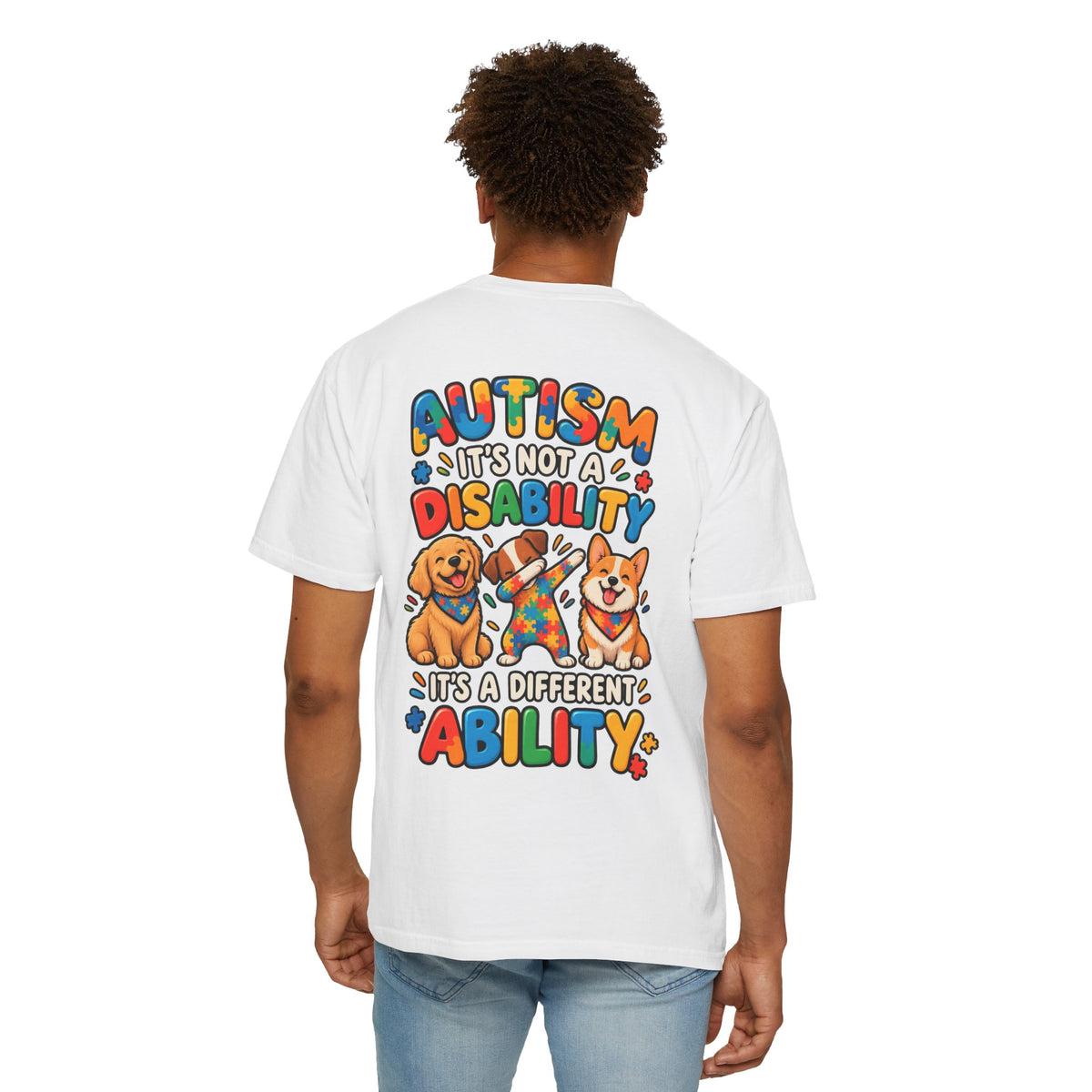 Adult Unisex "Autism Is Not a Disability Different Ability" T-Shirt