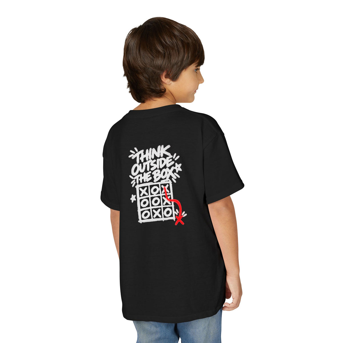 Youth Unisex "Think Outside the Box" Tic Tac Toe T-Shirt